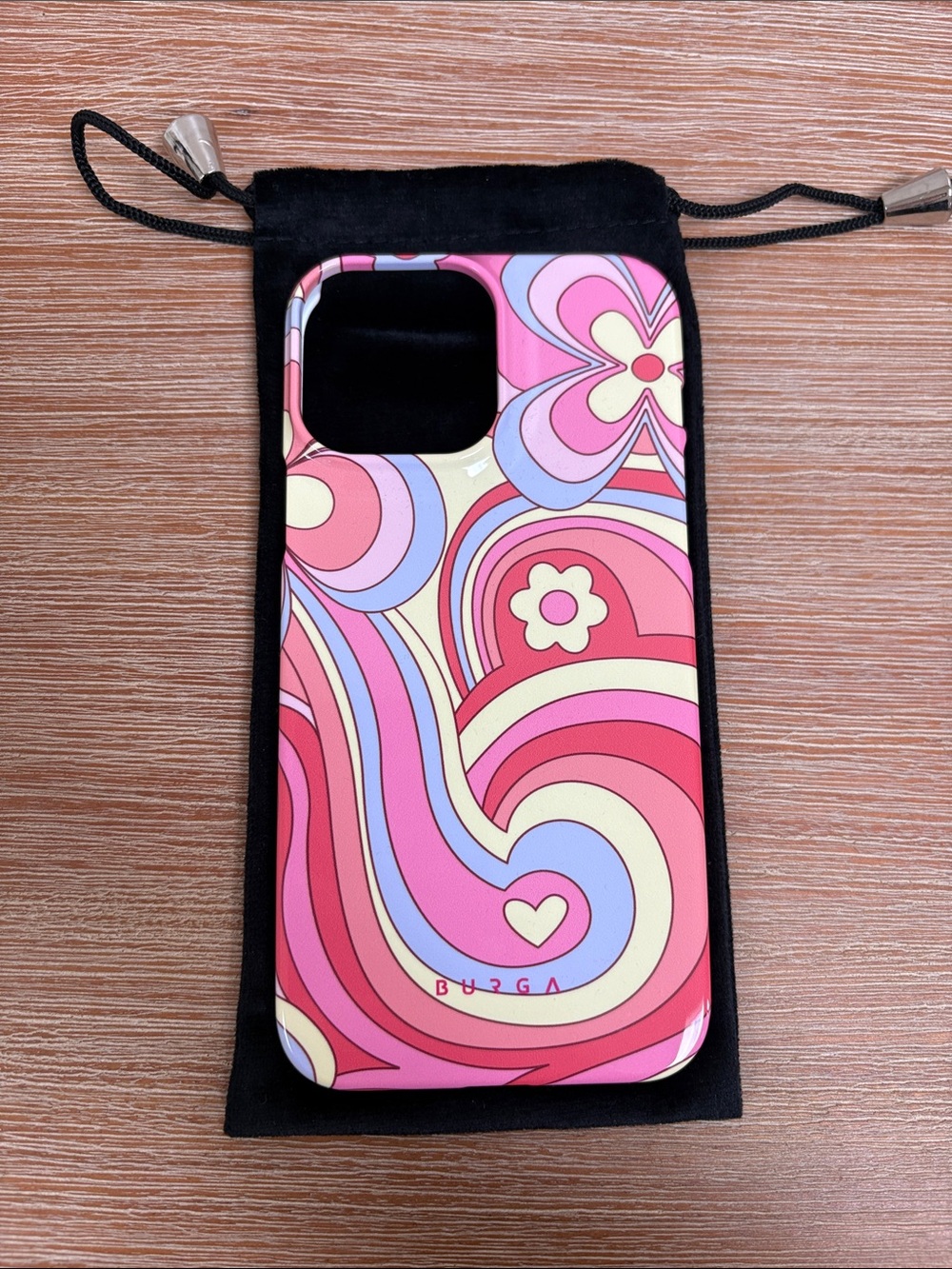 Burga Pink Retro Floral iPhone 13 Pro Max Case